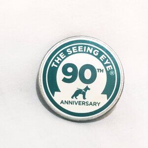 90th anniversary of The Seeing Eye Lapel Pin 1" Service Dog Training White